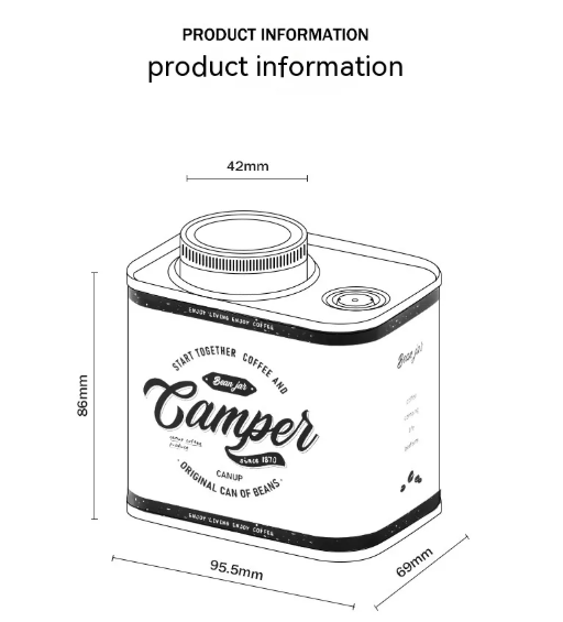 Coffee Bean Sealed Cans Outdoor Camping Tinplate